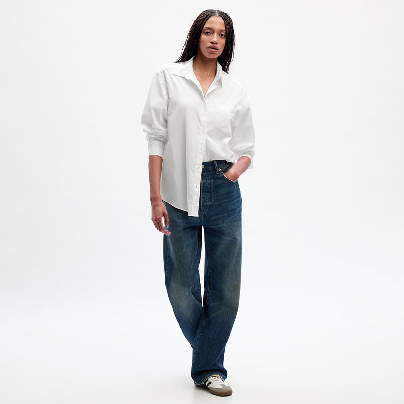 Skjorta GAP The Big Shirt Optic White Vit | 755814-00