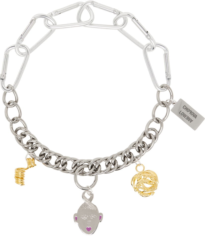 Halsband Chopova Lowena Chopova Lowena Triple Curl Charm Necklace Metallisk | 6587