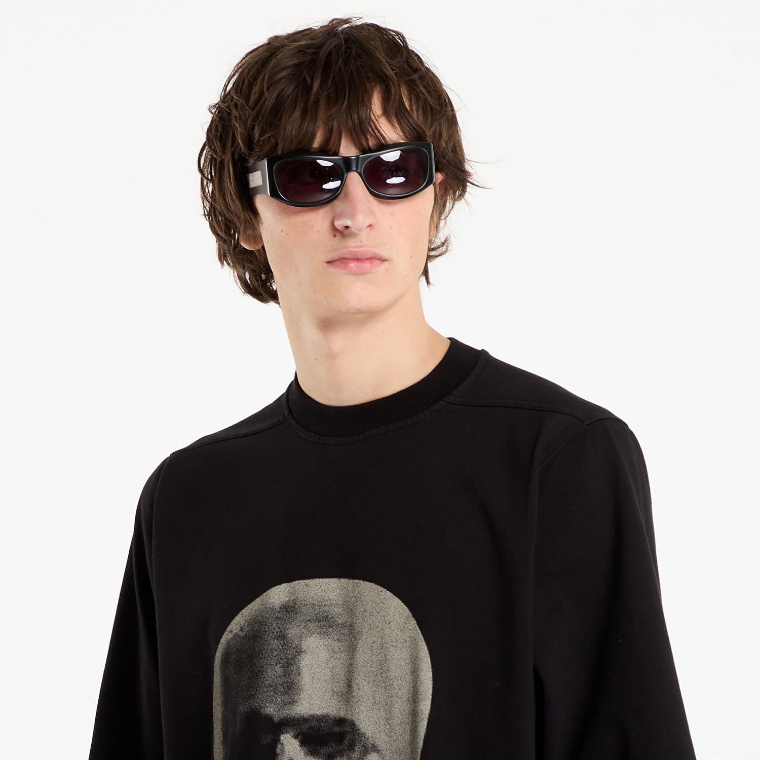 T-shirt Rick Owens Rick Owens DRKSHDW Jumbo Short Sleeve T-Shirt with Head Print Svart | DU02E7274 RIGEP1 0908, 1