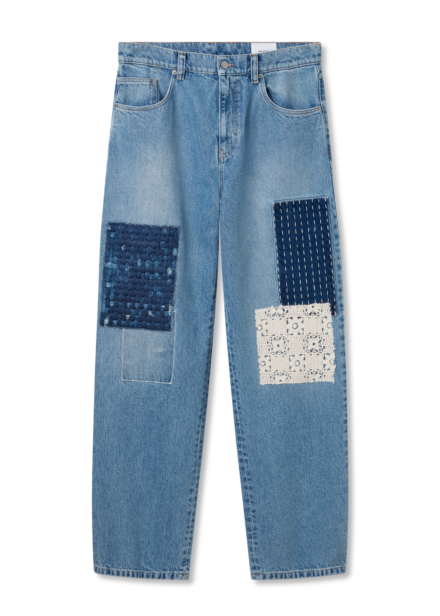 Jeans AXEL ARIGATO Relaxed Fit Patchwork Jeans Blå | A2988001, 0