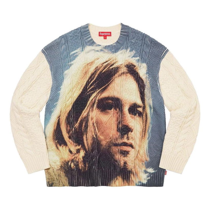Sweater Supreme Cobain Portrait Knit Sweater Vit | SUP-SS23-247