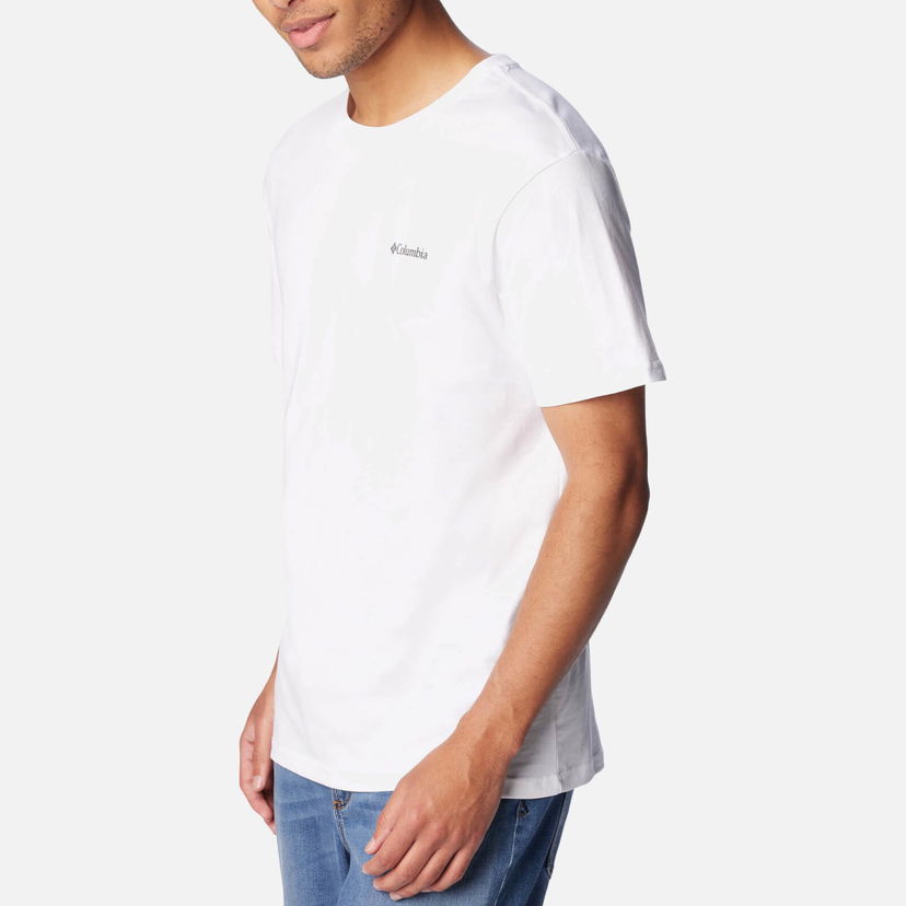 T-shirt Columbia Columbia Basic Logo Organic Cotton T-Shirt Vit | 1680053-112