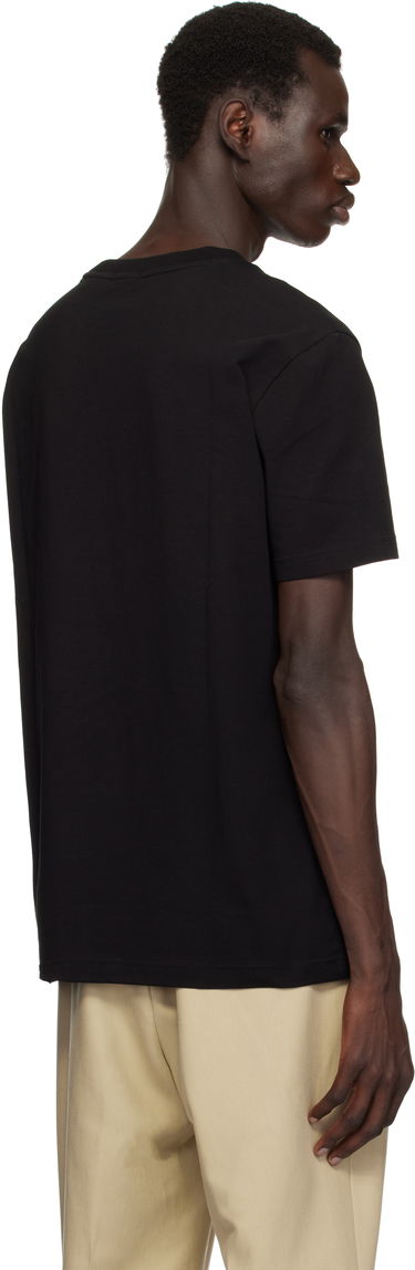 T-shirt BOSS Stretch-Cotton Large Logo T-shirt Svart | 50535170, 2