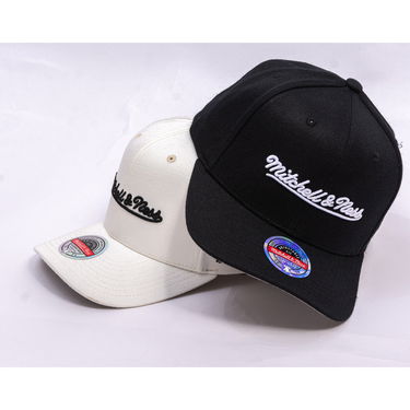 Keps Mitchell & Ness Mitchell & Ness Branded Script Stretch Cap Svart | HC12184-MNNBLCK, 4