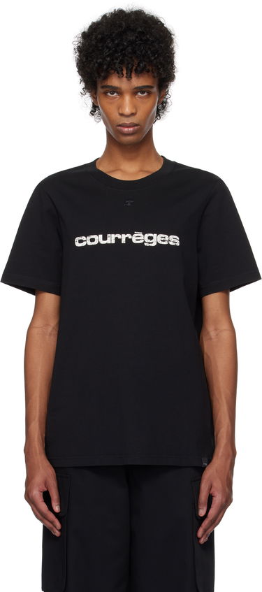 T-shirt Courrèges Courrèges AC Logo T-Shirt Svart | 125JTS008JS0112, 0