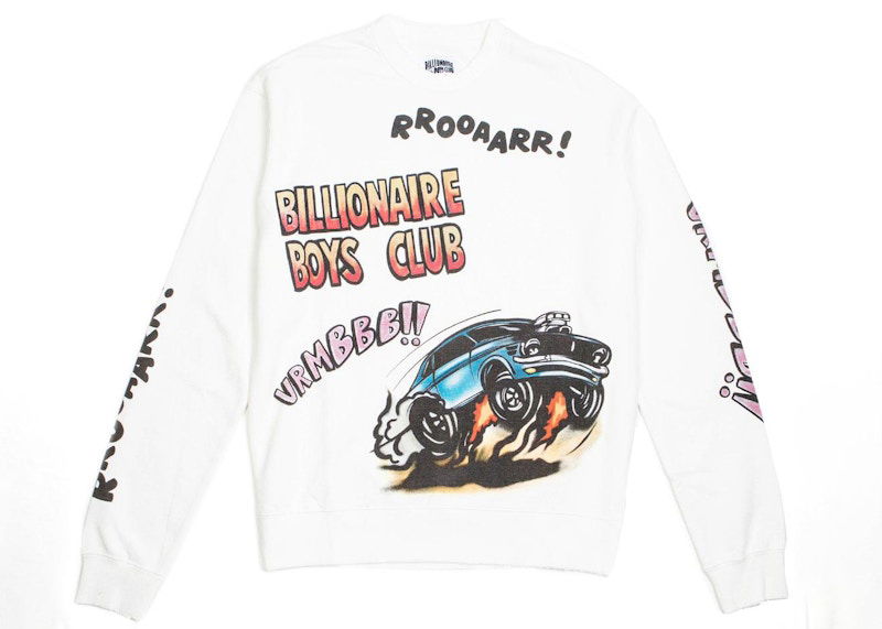 Sweatshirt BILLIONAIRE BOYS CLUB Billionaire Boys Club BB Roarr Crewneck Sweatshirt Vit | 8911313WHT