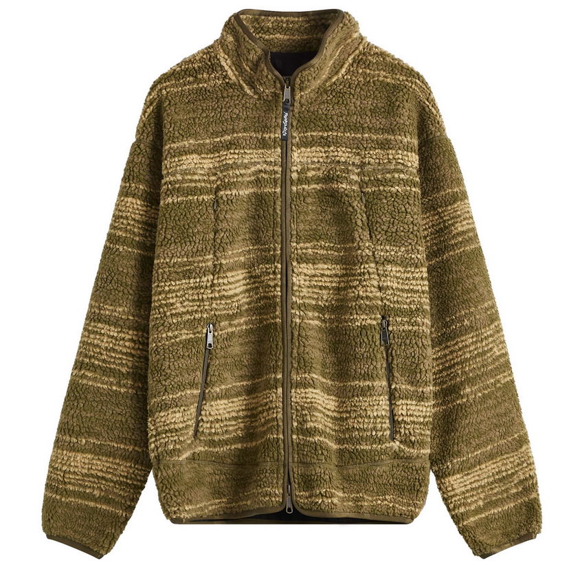 Sweatshirt Polar Skate Co. Fleece Jacket With Zip Closure Grön | PSC-W24-3