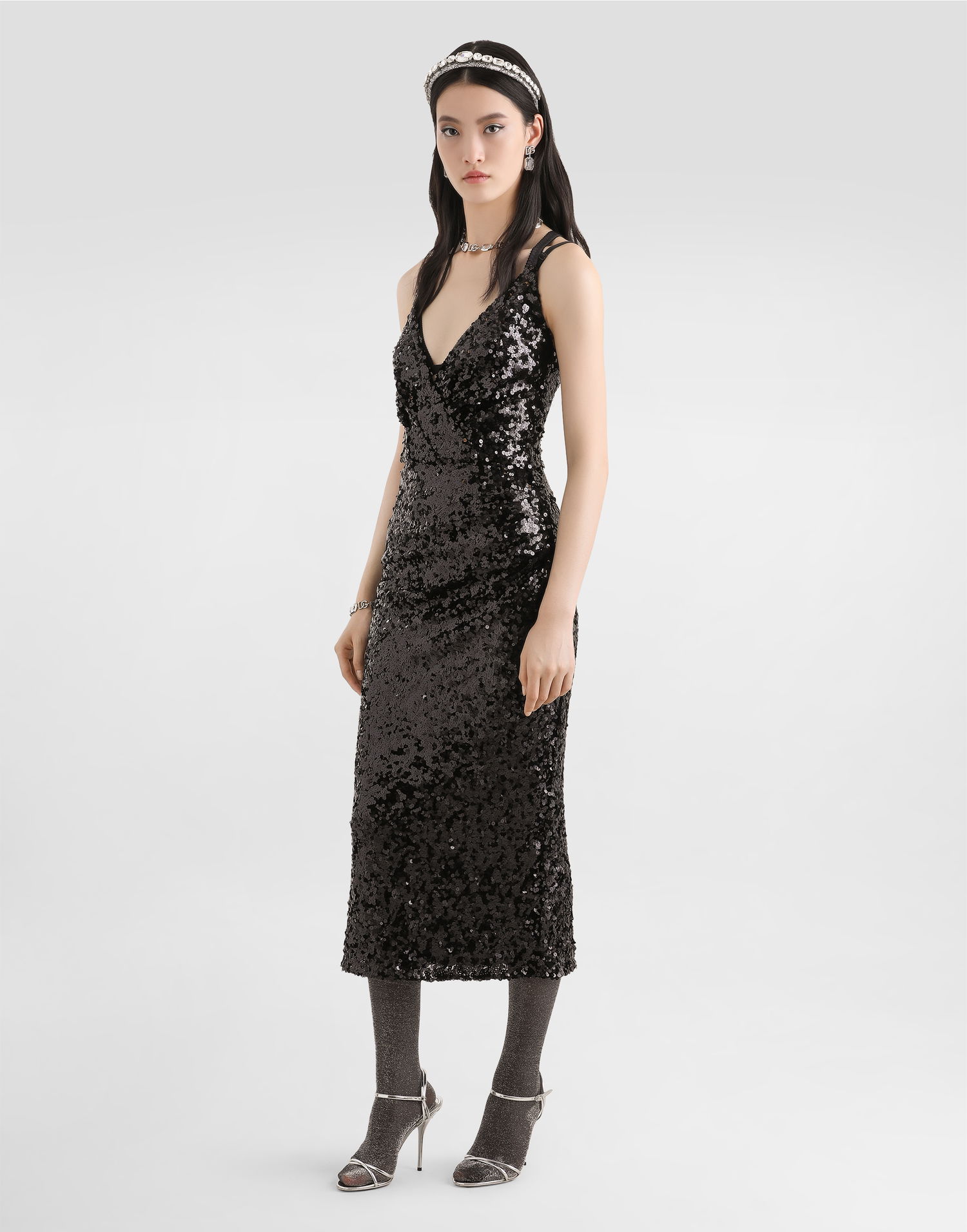 Klä Dolce & Gabbana Sequined Dress Collection Svart | F6H7MTHLMZMN0000, 1
