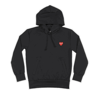 Sweatshirt Comme des Garçons Play Hoodie Svart | AZ T174 051 1, 0
