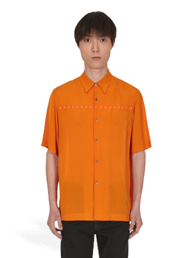 Skjorta Dries Van Noten Clasen Embroidered Shirt Orange | 020739-4122 353