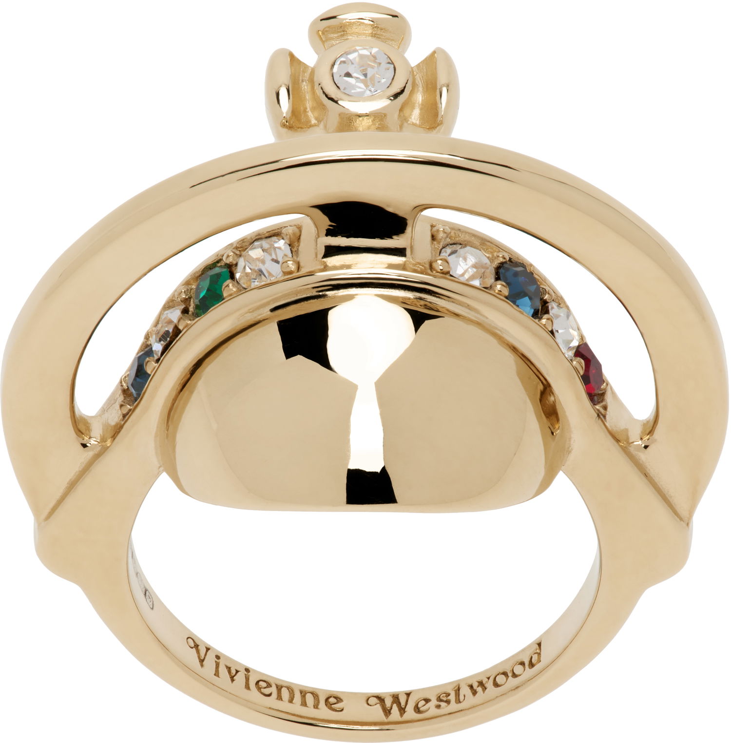 Ringa Vivienne Westwood Solid Orb Ring Metallisk | 6404017P-01R001-, 0