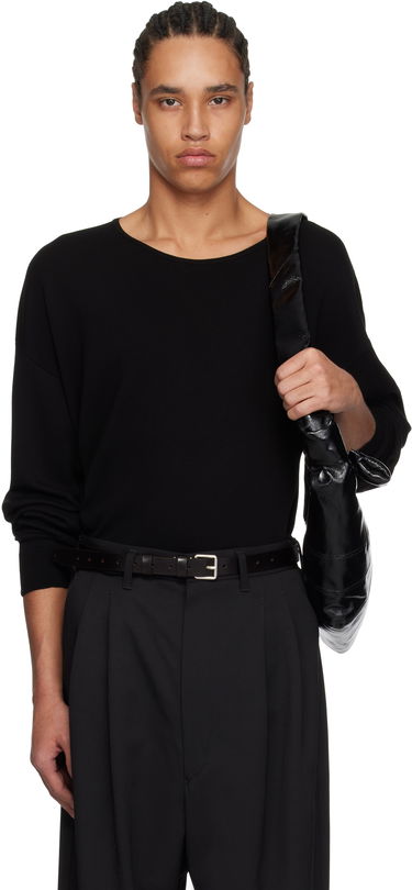 Sweater LEMAIRE Lemaire Fine Cotton Long Sleeve Sweater Svart | TO1373 LK1041, 0