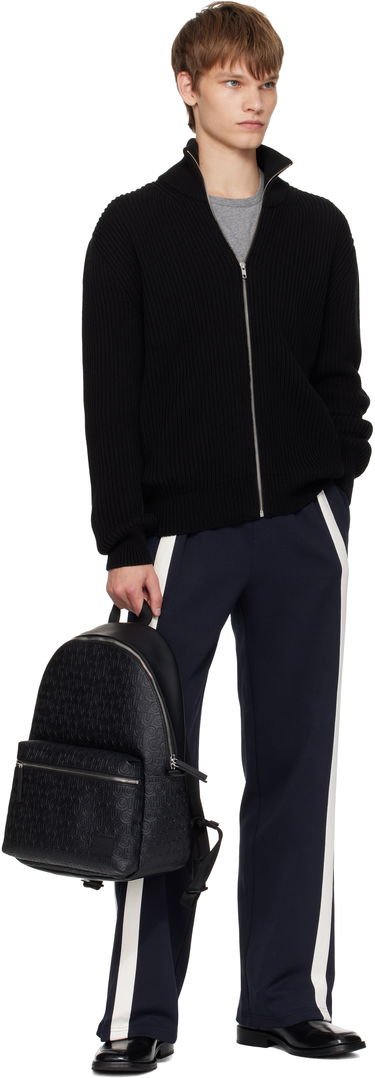 Ryggsäck BOSS Hugo Embossed-Logo Faux-Leather Backpack Svart | 50552901, 3