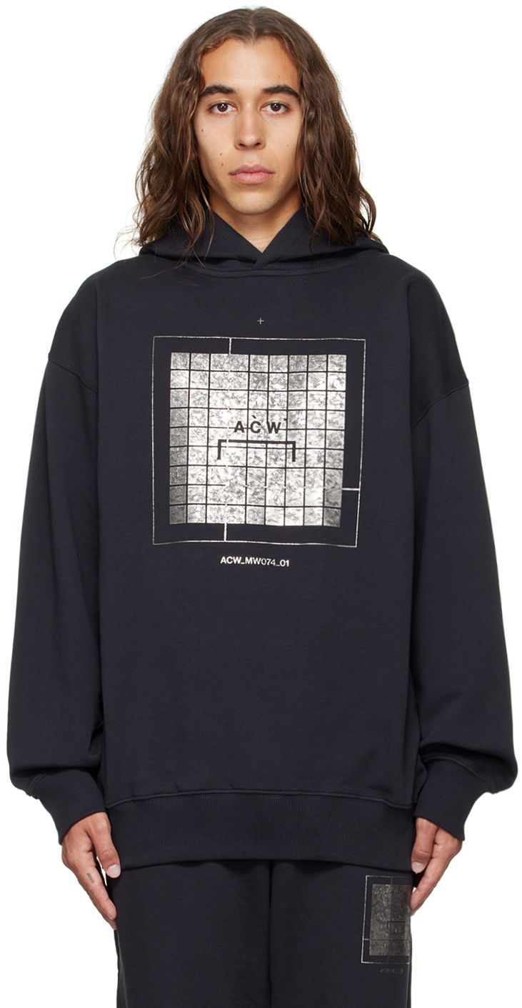 Sweatshirt A-COLD-WALL* Foil Grid Svart | ACWMW074, 0