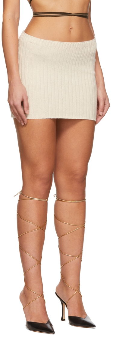 Kjol GUIZIO Guizio Wool Mini Skirt Beige | DGF21M1026, 1