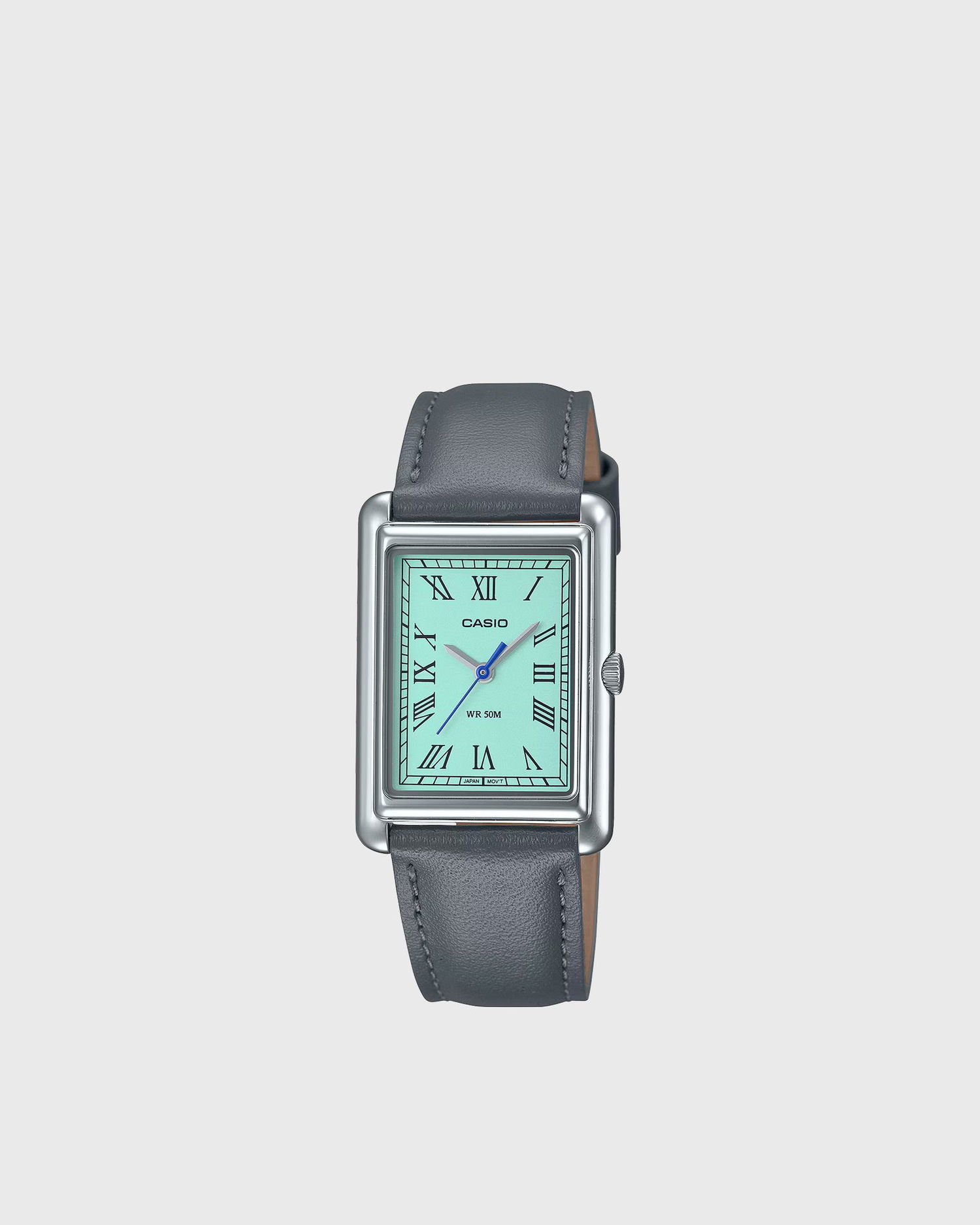 Klocka CASIO TIMELESS COLLECTION Rectangular Roman Numerals Analog Watch with Leather Strap Grå | LTP-B165L-2BVEF, 0