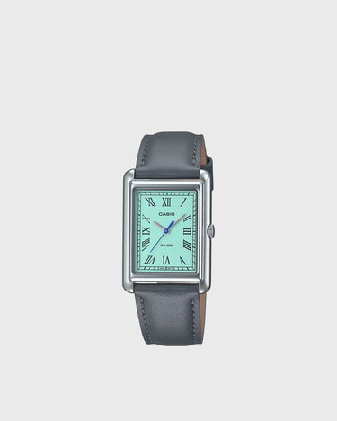Klocka CASIO TIMELESS COLLECTION Rectangular Roman Numerals Analog Watch with Leather Strap Grå | LTP-B165L-2BVEF, 0