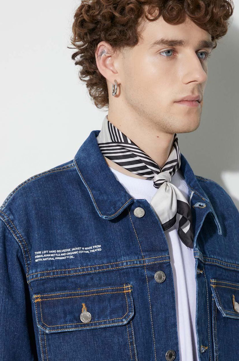 Jacka PANGAIA Pangaia Himalayan Nettle & Organic Cotton Denim Jacket Blå | 10000336