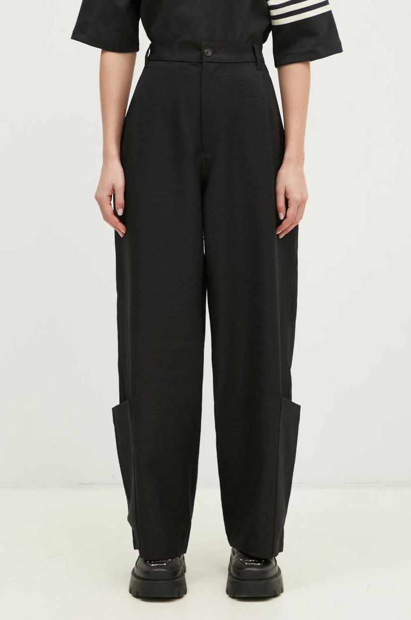 Byxor Y-3 Y-3 Sport Uniform Wide Leg High Waist Pants Svart | JD1759