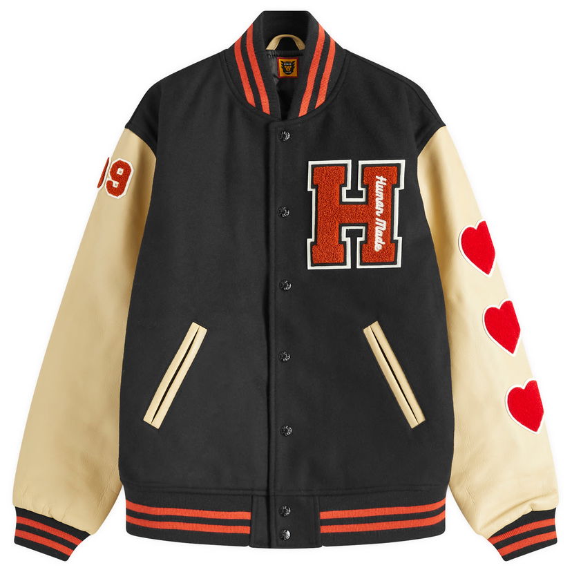 Bomberjacka Human Made Human Made Varsity Jacket Svart | HM28JK016-BK