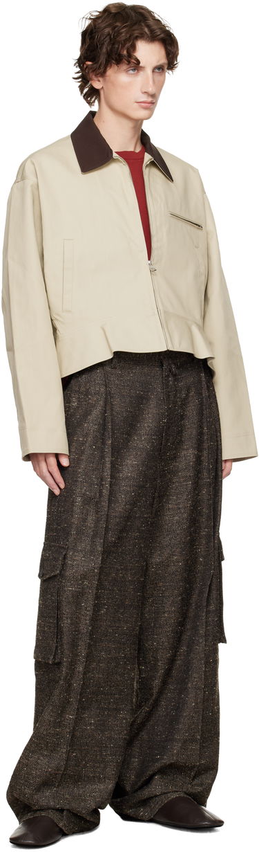 Jacka JW Anderson JW Anderson Curved Hem Jacket Beige | JK0413-PG1802, 3