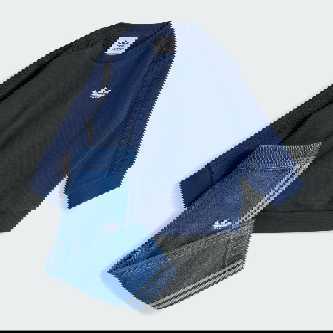 Träningsoverall adidas Performance Denim Crew Set Blå | JD5826, 0