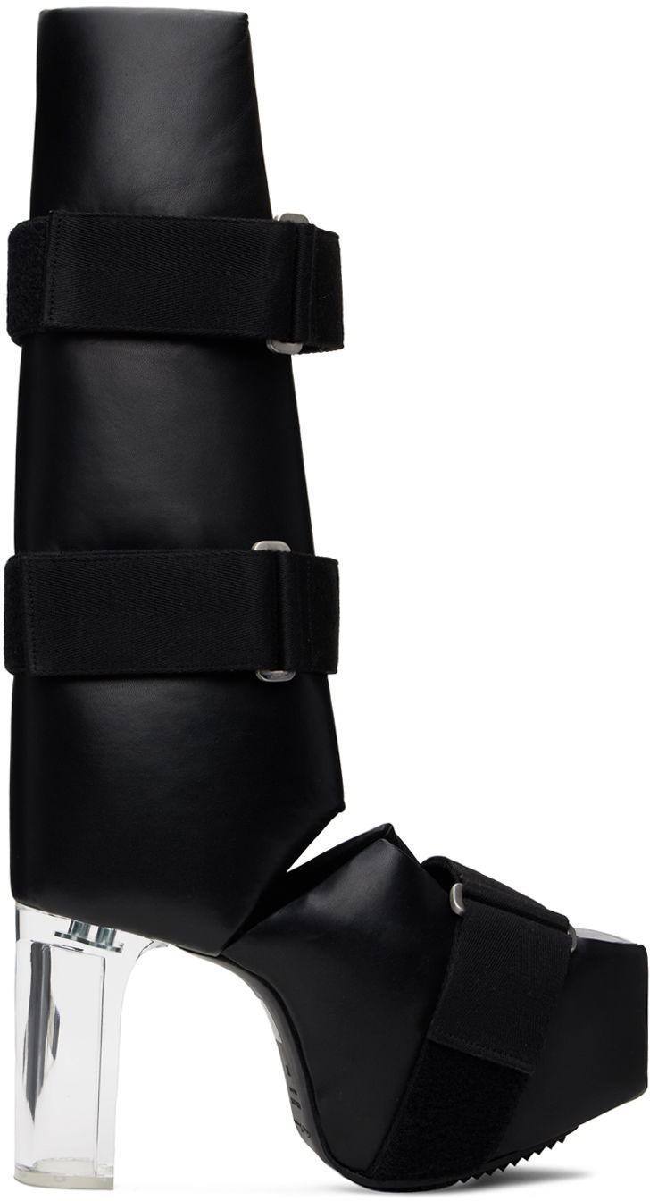Kläder Rick Owens Rick Owens Open Splint Kiss Boots Svart | RR01D3827 LGEGR0