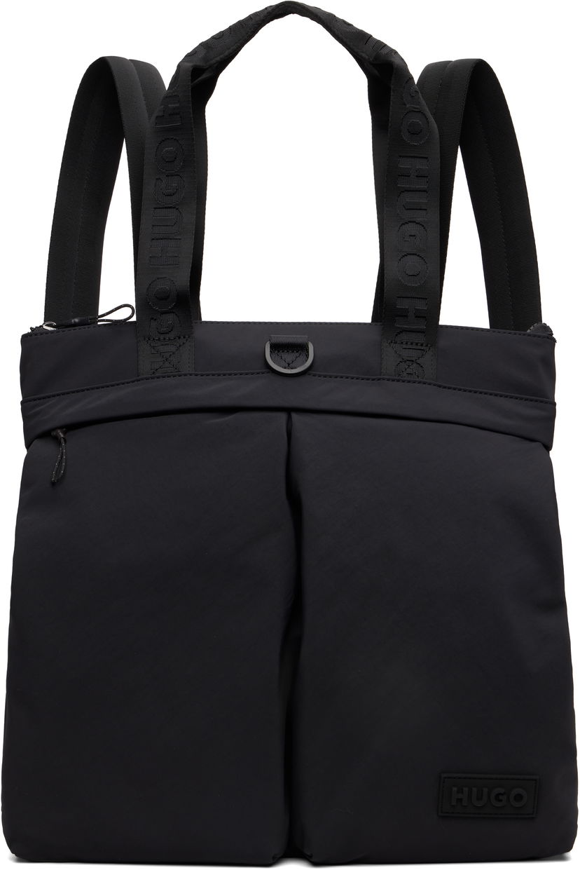 Ryggsäck BOSS Hugo 3D Logo Patch Tote Backpack Svart | 50551789