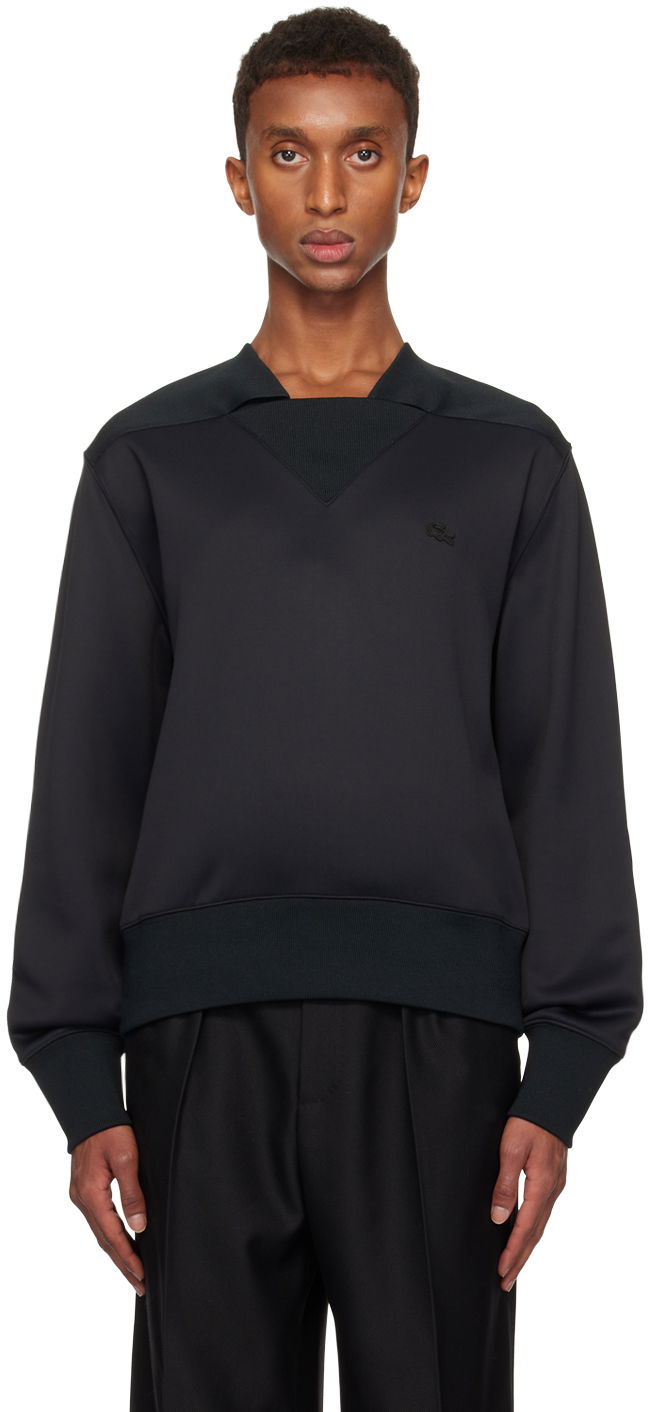 Sweater Lacoste Satin Sweatshirt Svart | SH2150 031