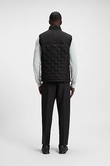Väst BOSS BOSS Down Gilet with Logo Pattern Svart | 50541053, 1