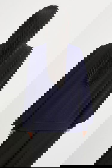 Sweater Lacoste V-Neck Button-Up Relaxed Fit Wool Blend Cardigan Mörkblå | AF4143, 2