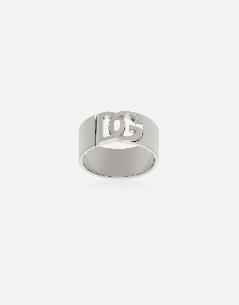 Ringa Dolce & Gabbana Silver Cut-Out Logo Ring Metallisk | WRQ5P1W111187655