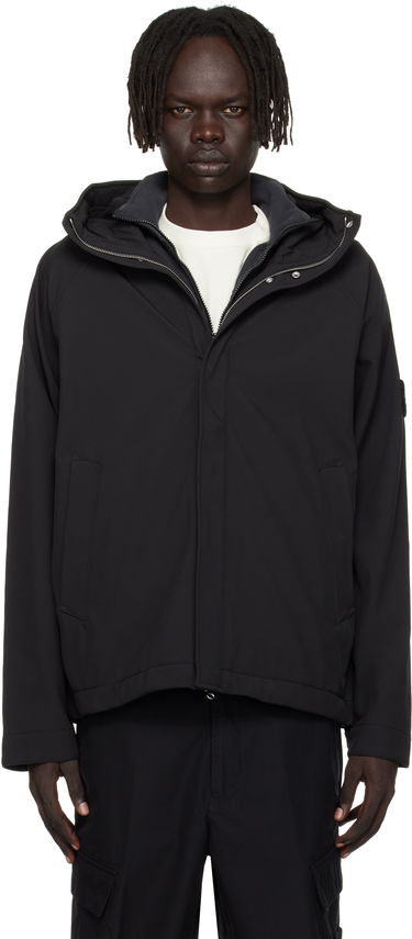 Jacka Stone Island Soft Shell-R E.Dye Hooded Jacket Svart | K2S15 Q100010 S0B22, 0