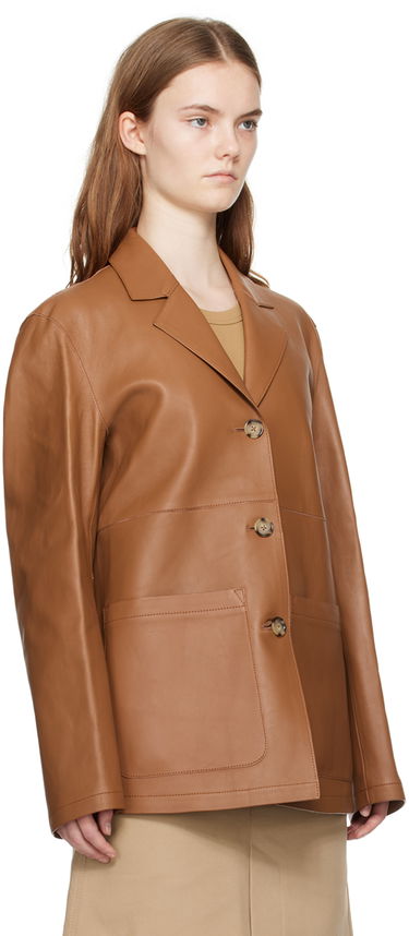 Jacka TOTEME TOTEME Clean Leather Jacket Brun | 242-WRZ1765-LE0056, 1