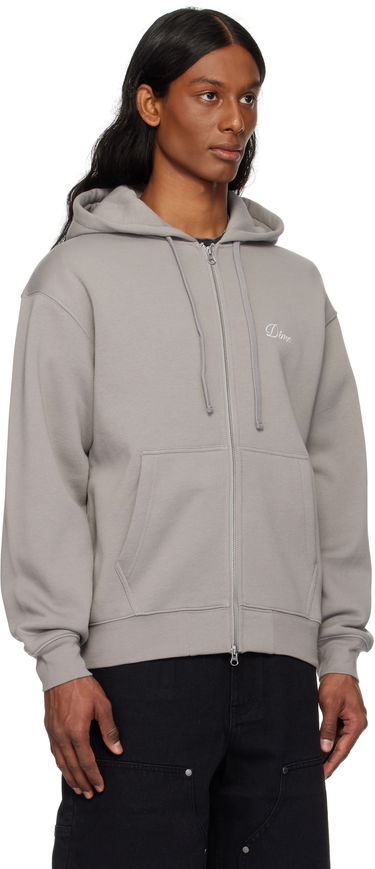 Sweatshirt Dime Dime Cursive Zip Hoodie Grå | DIME2SP2547CHA, 1