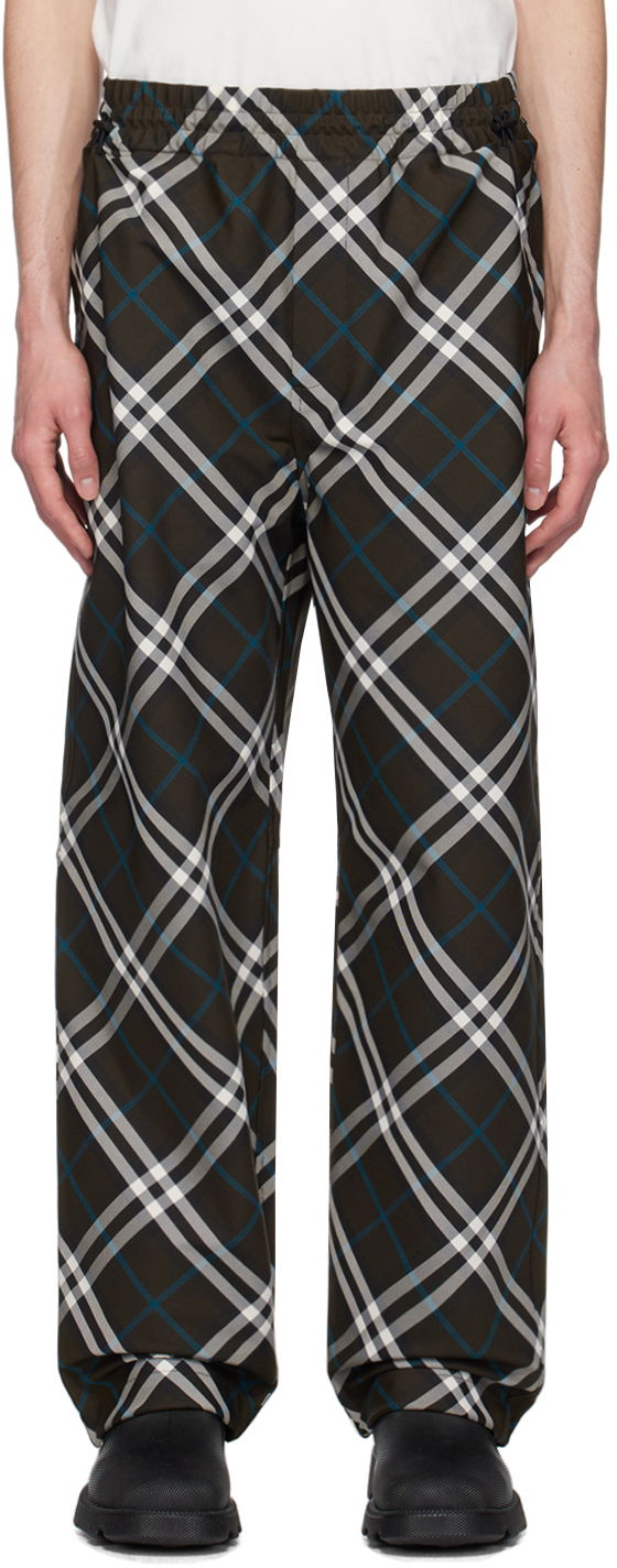 Träningsbyxor Burberry Khaki Check Track Pants Svart | 8095480