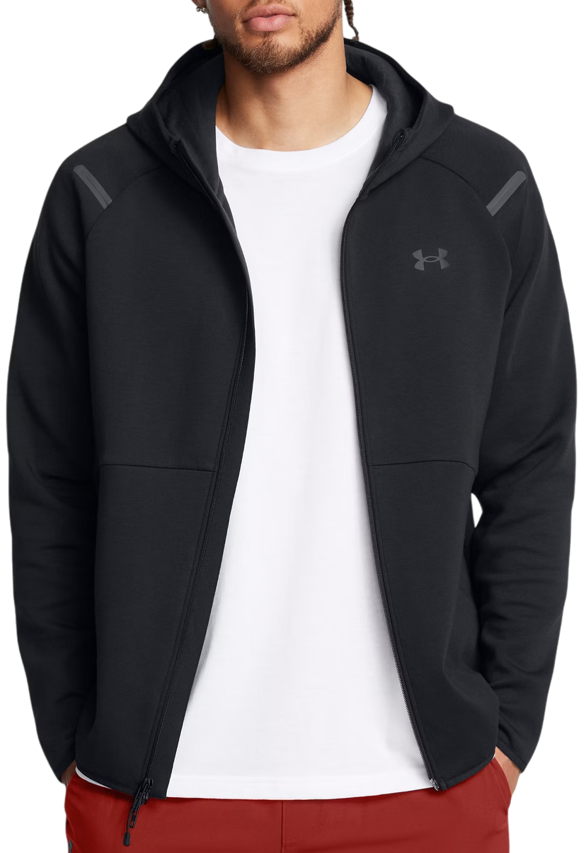 Sweatshirt Under Armour Fleece Full-Zip Hoodie Svart | 1389352-001