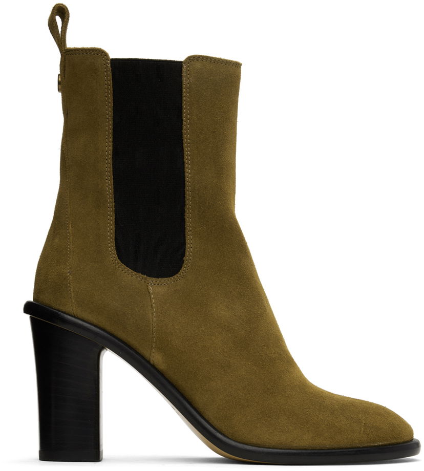 Kläder ISABEL MARANT Isabel Marant Gyllya Suede Chelsea Boots Grön | 23ABO0044FA-A3A26S