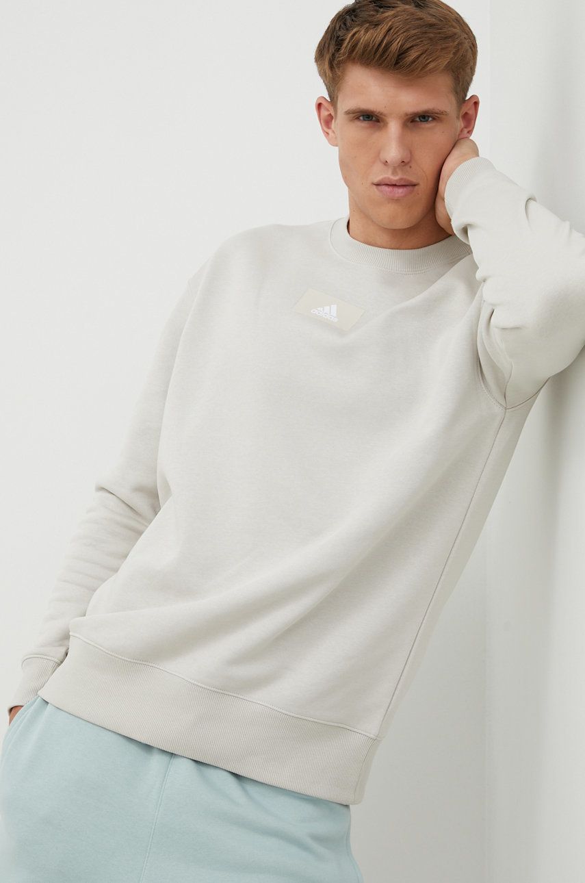 Sweatshirt adidas Performance Essentials Feelvivid Cotton Fleece Drop Shoulder Sweatshirt Grå | HK0396, 0