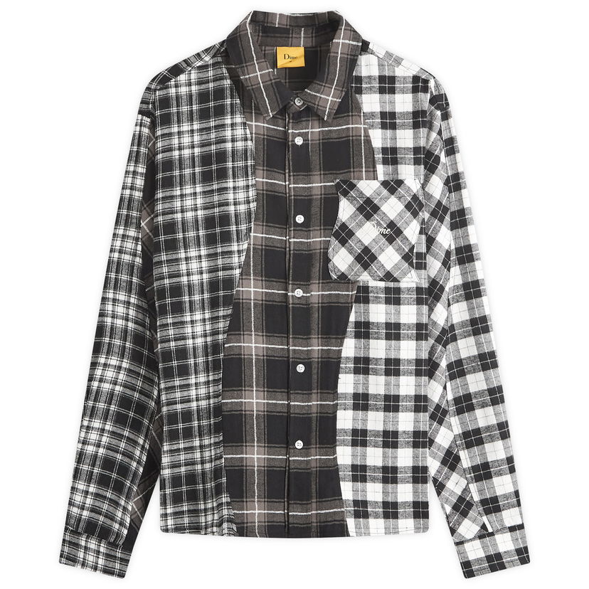 Skjorta Dime Triple Plaid Shirt Svart | DIMEHO249BLK