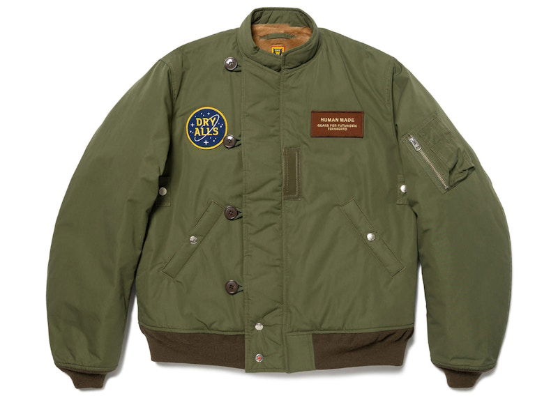 Bomberjacka Human Made Bear Flight Jacket Grön | HM25JK003