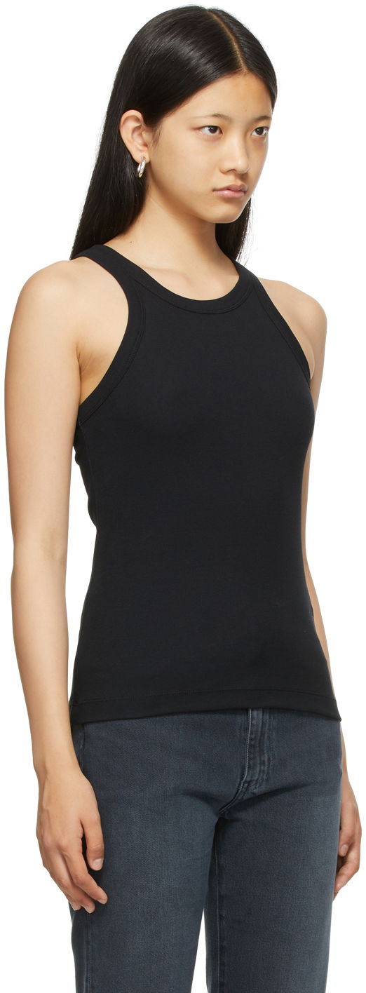 Linne TOTEME TOTEME Curved Rib Tank Top Svart | 211-437-772, 1