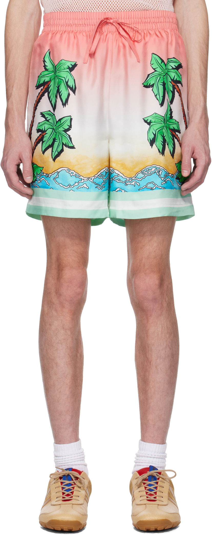 Shorts Casablanca Casablanca Tennis Club Silk Shorts Flerfärgad | MS25-TR-012-05