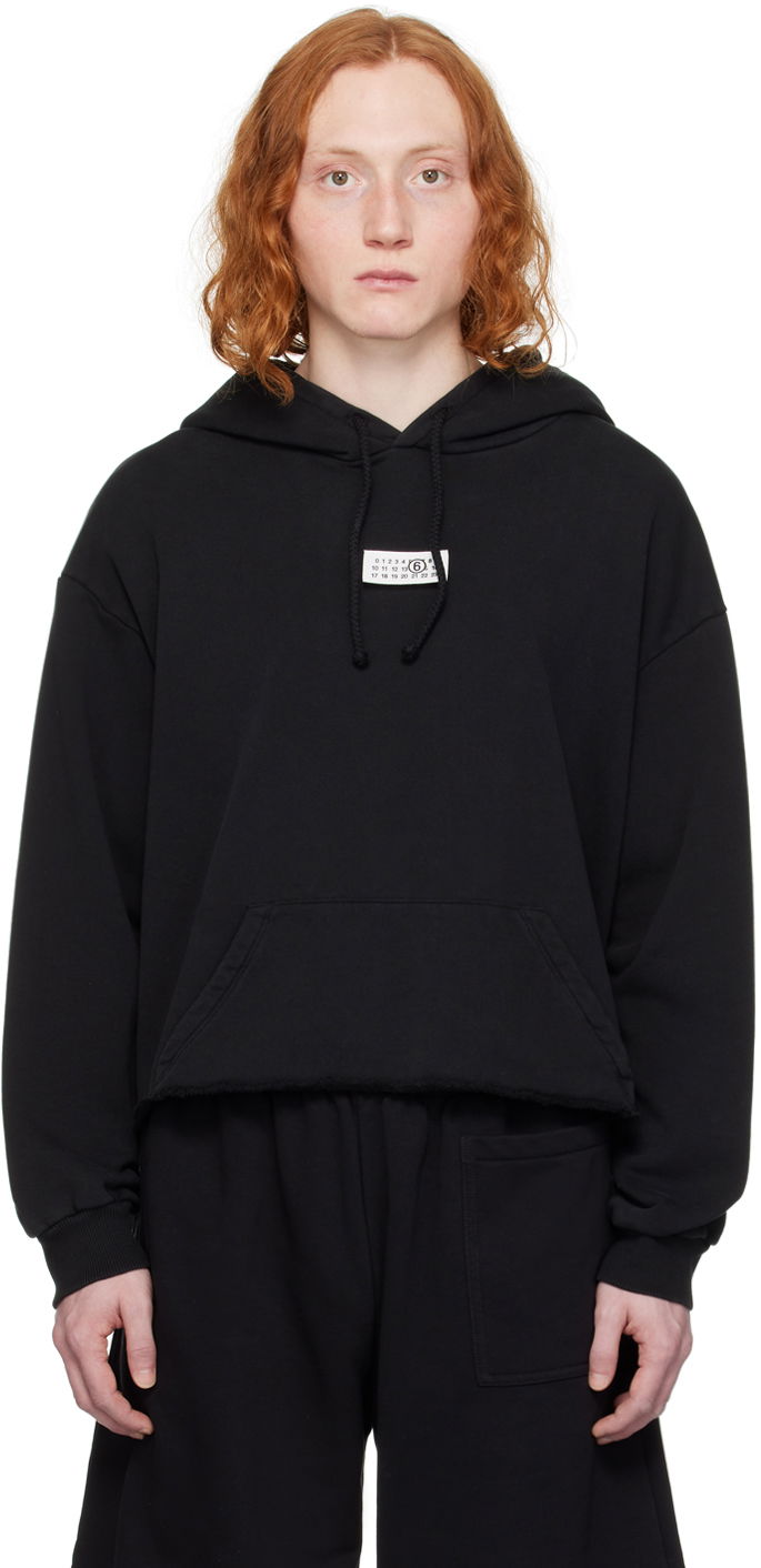 Sweatshirt Maison Margiela MM6 Patch Hoodie Svart | S52GU0220 S25537
