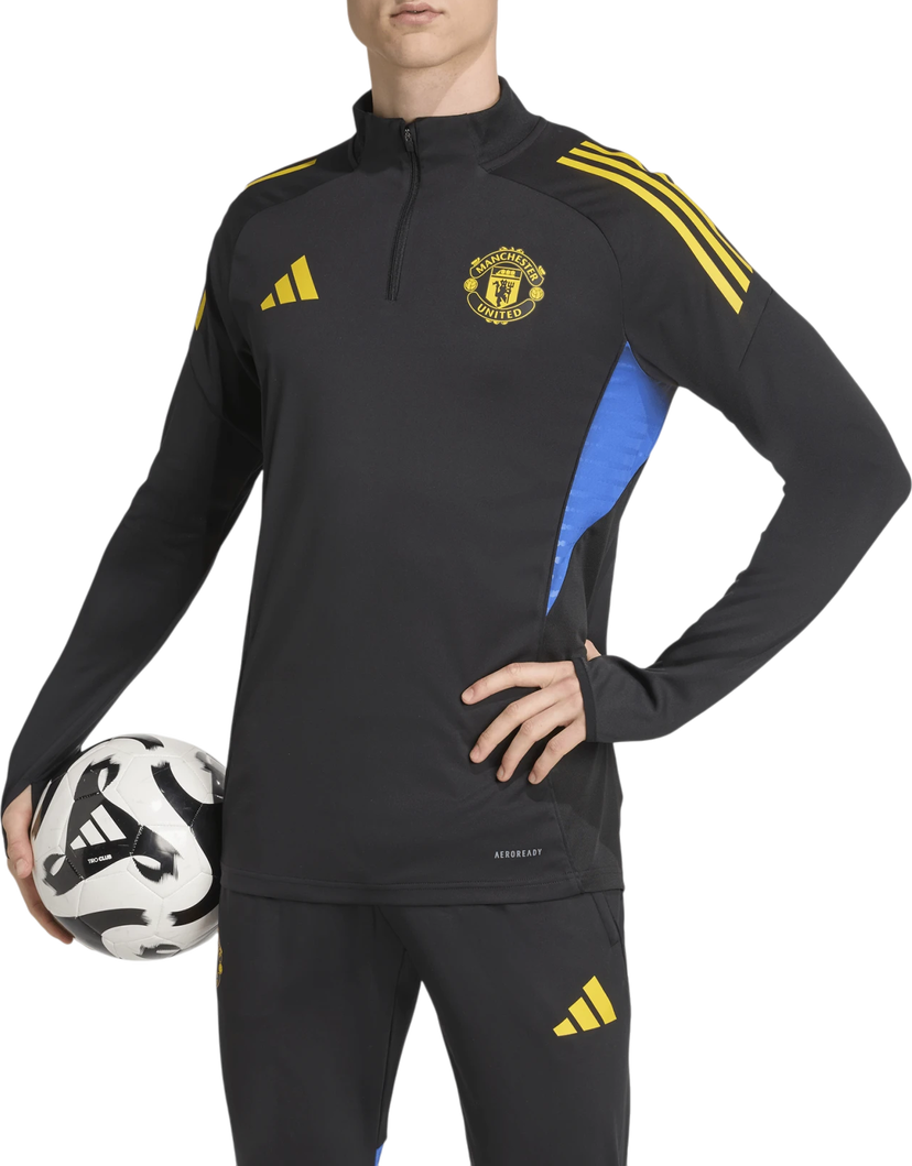 Sweatshirt adidas Originals Manchester United AEROREADY Quarter-Zip Long-Sleeve Training Top 2025/26 Svart | jp3143