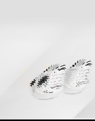 Sneakers och skor Dolce & Gabbana Dolce & Gabbana Portofino Light Printed Calfskin Vit | DA5312A3A17HWF57, 1