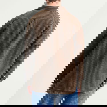 Skjorta NORSE PROJECTS Oversized Wool Stripe Shirt, Size Large Brun | N40-0847-9024, 3