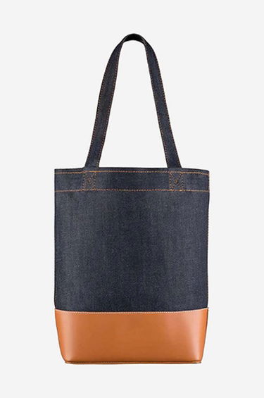 Ryggsäckar och väskor A.P.C. Navy & Tan Small Axel Tote Svart | CODDP-M61568, 2