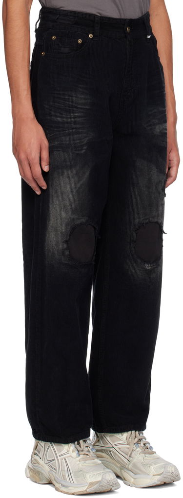 Jeans We11done We11done Distressed Corduroy Trousers Svart | WD-PT2-24-230-M-BK, 1
