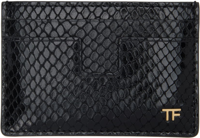 Plånbok Tom Ford TOM FORD Printed Python Card Holder Svart | YM232-LCL471G